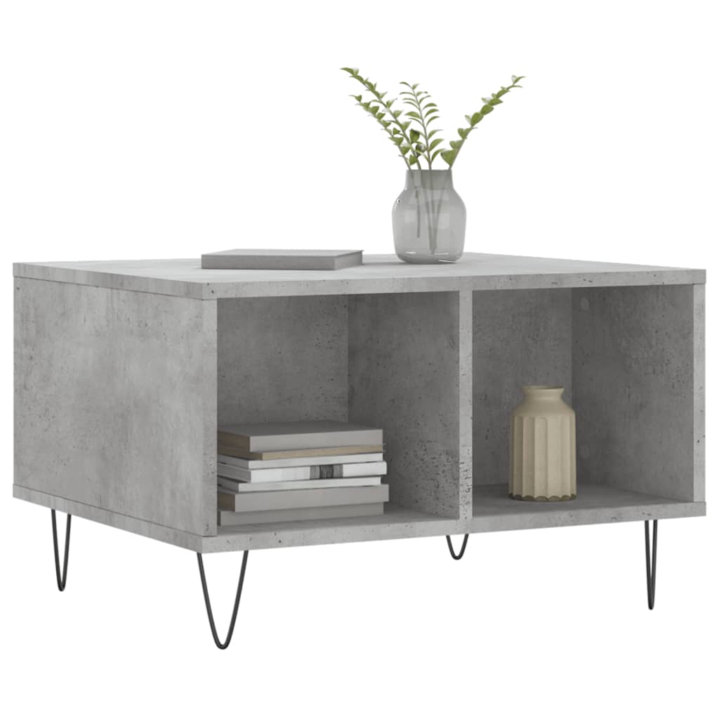 Coffee Table Concrete Grey 60x50x36.5 cm Engineered Wood