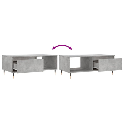 Coffee Table Concrete Grey 90x50x36.5 cm Engineered Wood