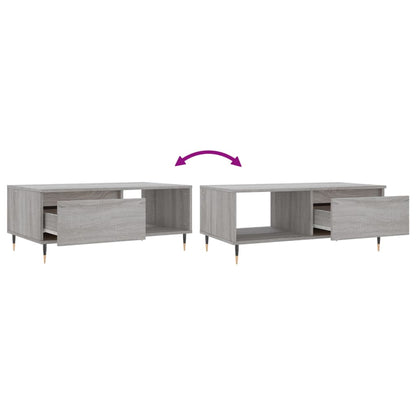 Coffee Table Grey Sonoma 90x50x36.5 cm Engineered Wood