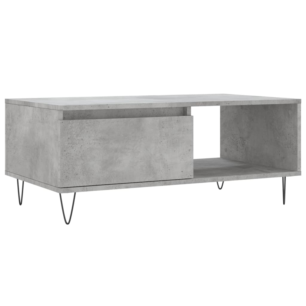 Coffee Table Concrete Grey 90x50x36.5 cm Engineered Wood