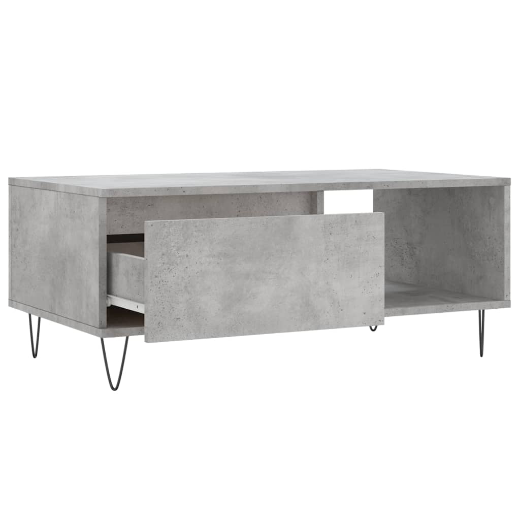 Coffee Table Concrete Grey 90x50x36.5 cm Engineered Wood