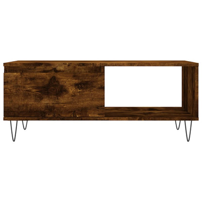 Coffee Table Smoked Oak 90x50x36.5 cm Engineered Wood