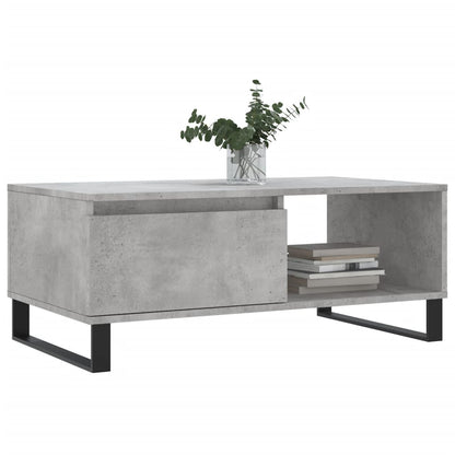 Coffee Table Concrete Grey 90x50x36.5 cm Engineered Wood