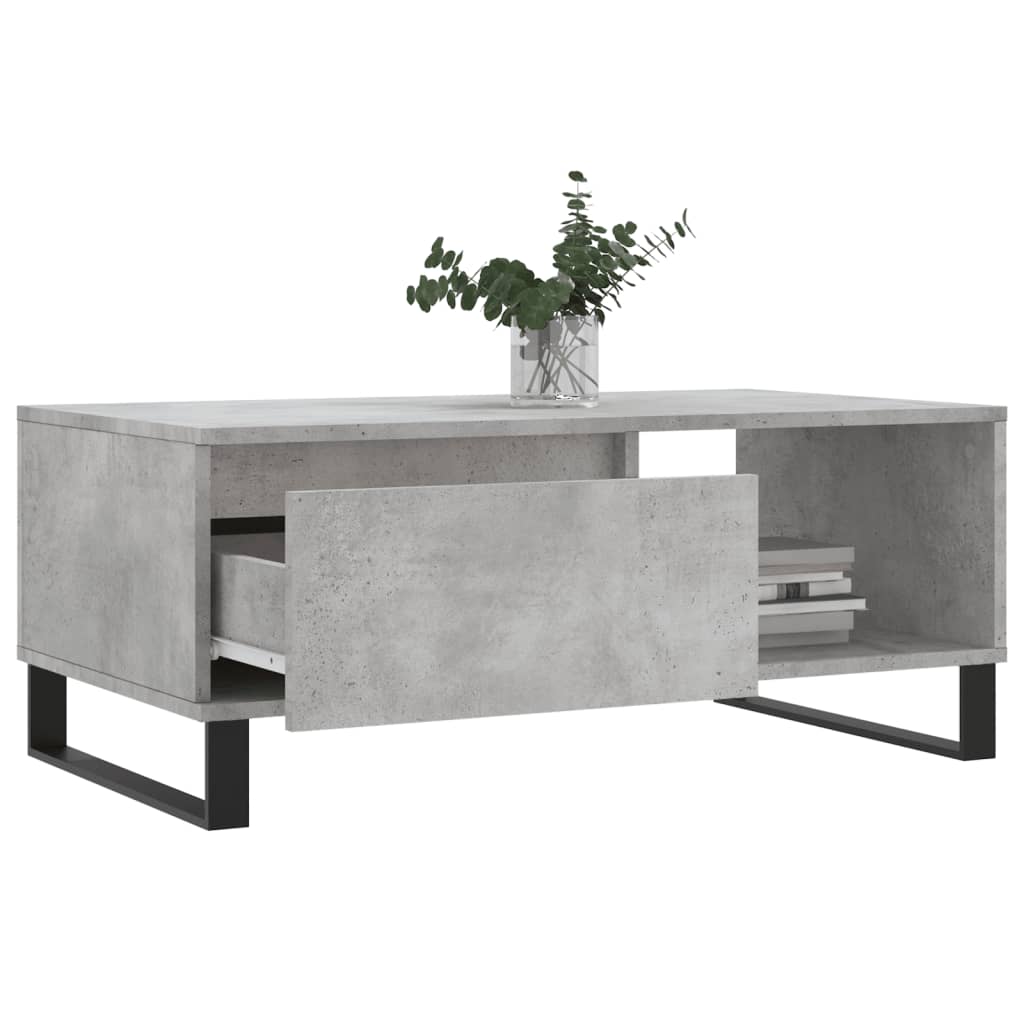 Coffee Table Concrete Grey 90x50x36.5 cm Engineered Wood