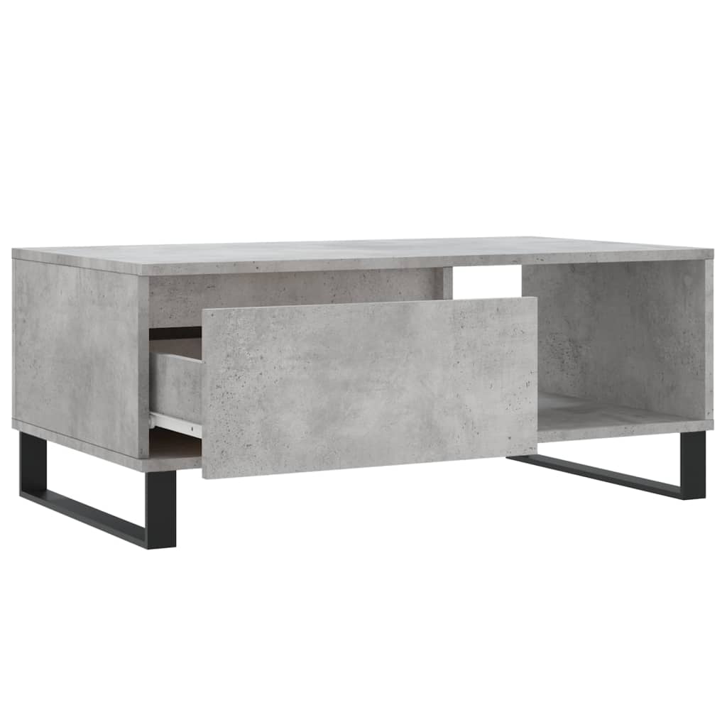 Coffee Table Concrete Grey 90x50x36.5 cm Engineered Wood