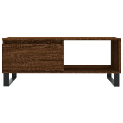 Coffee Table Brown Oak 90x50x36.5 cm Engineered Wood