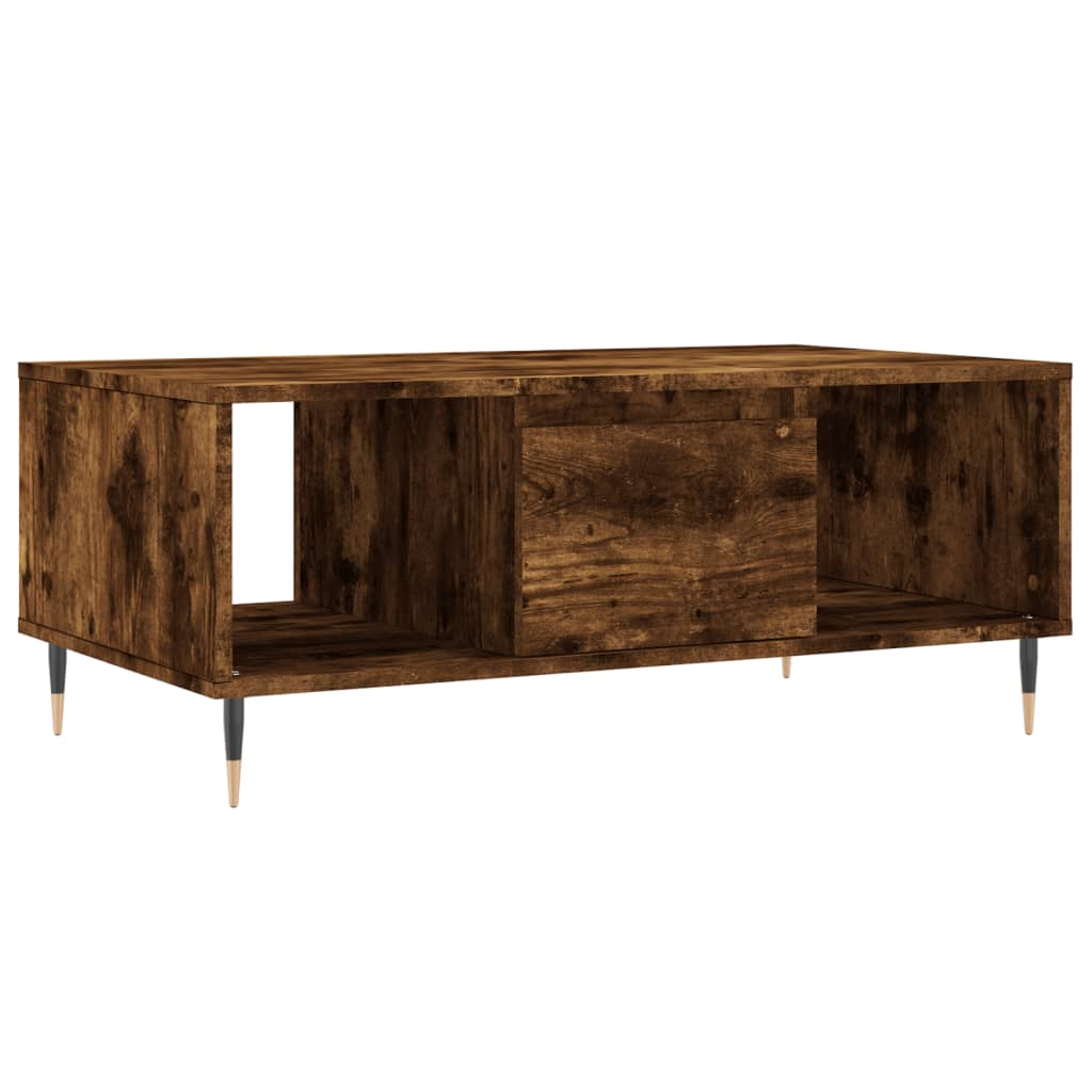 Coffee Table Smoked Oak 90x50x36.5 cm Engineered Wood