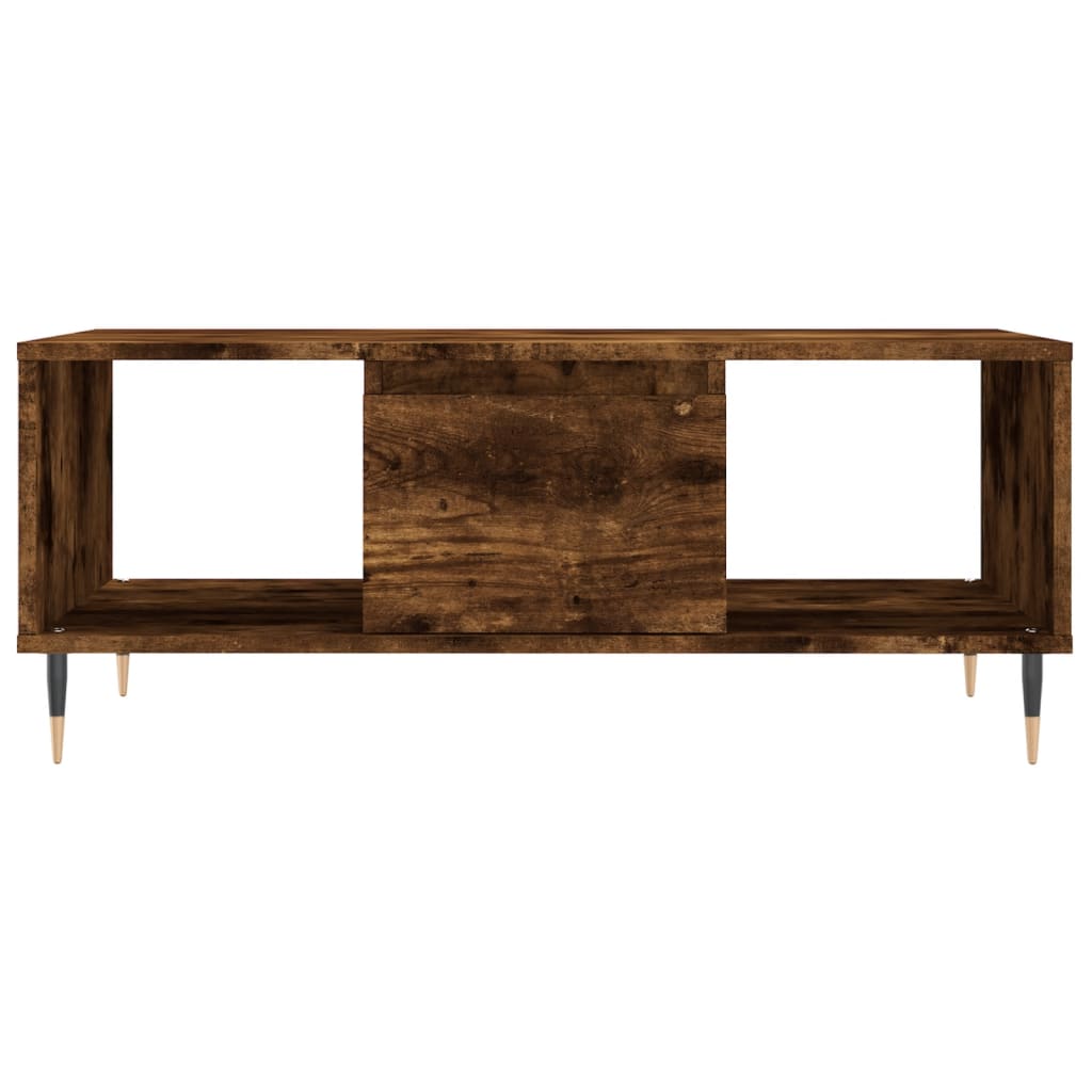 Coffee Table Smoked Oak 90x50x36.5 cm Engineered Wood