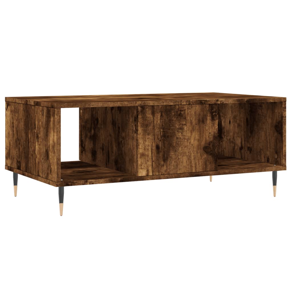 Coffee Table Smoked Oak 90x50x36.5 cm Engineered Wood