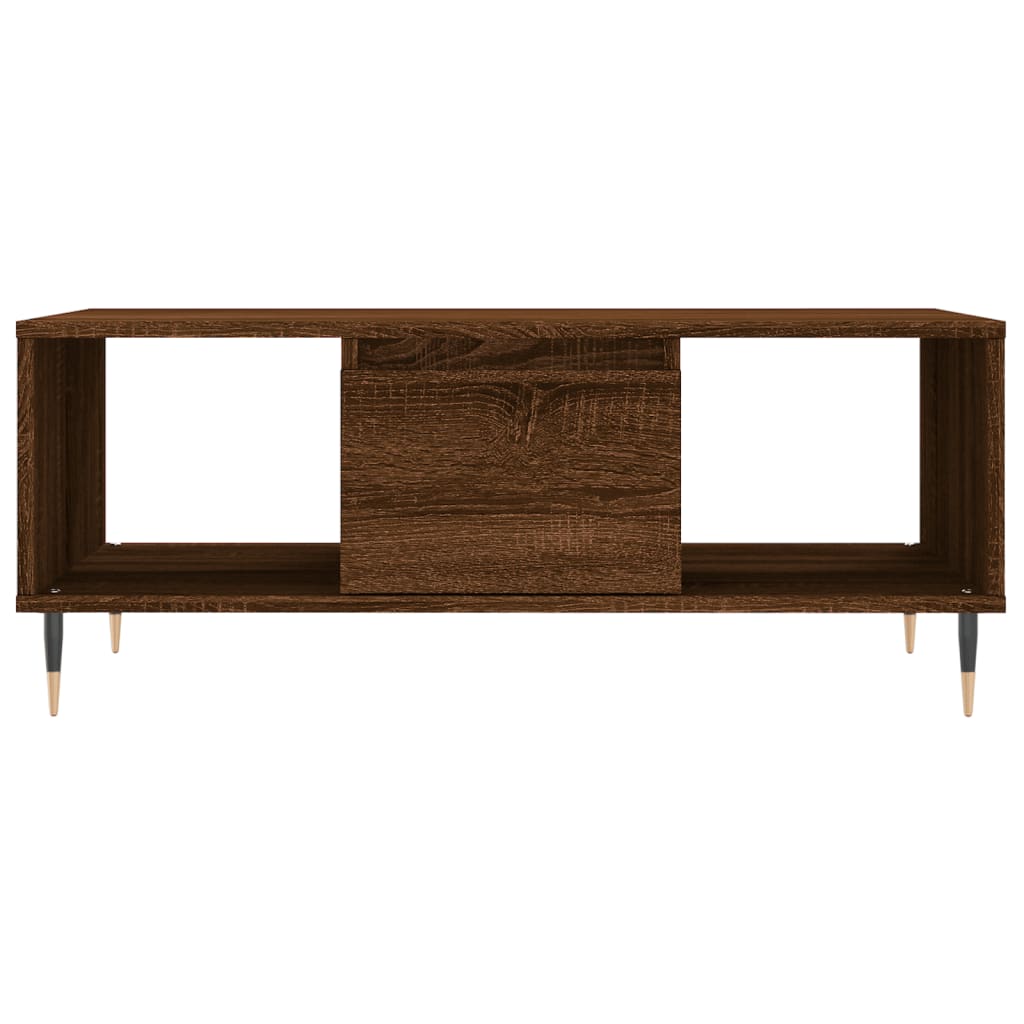 Coffee Table Brown Oak 90x50x36.5 cm Engineered Wood