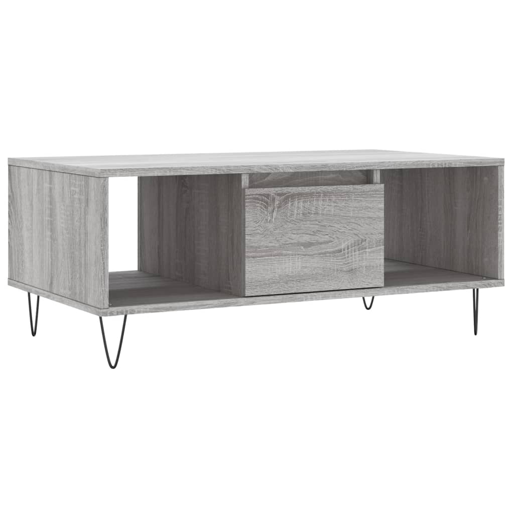 Coffee Table Grey Sonoma 90x50x36.5 cm Engineered Wood