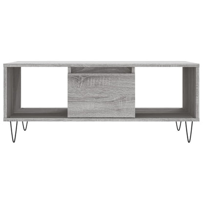 Coffee Table Grey Sonoma 90x50x36.5 cm Engineered Wood