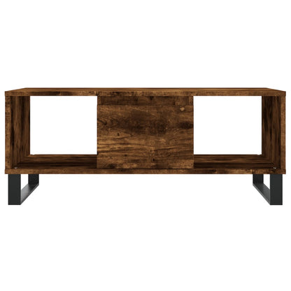 Coffee Table Smoked Oak 90x50x36.5 cm Engineered Wood