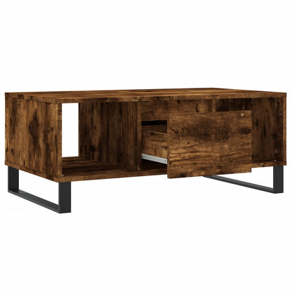 Coffee Table Smoked Oak 90x50x36.5 cm Engineered Wood