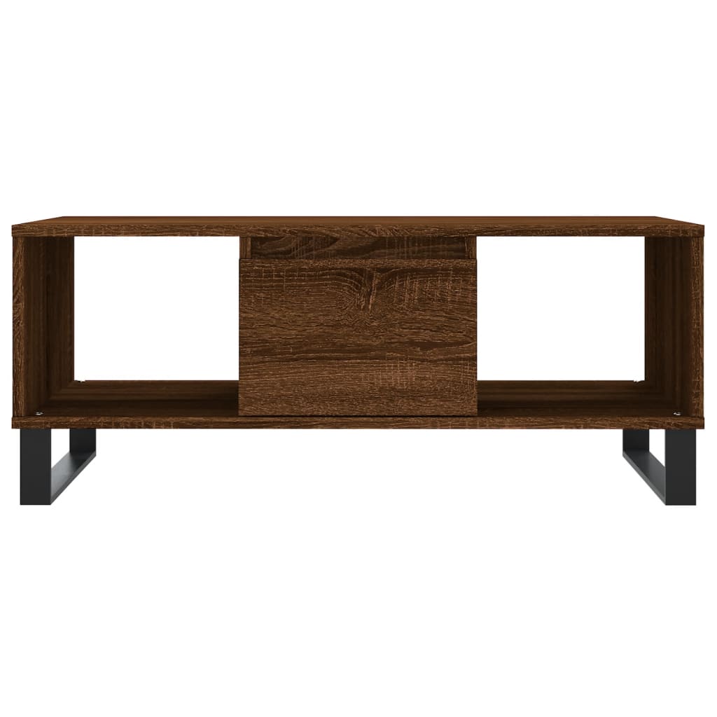 Coffee Table Brown Oak 90x50x36.5 cm Engineered Wood