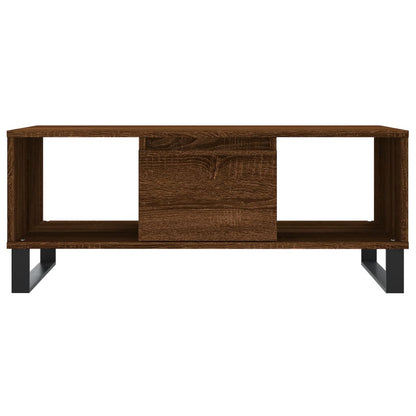 Coffee Table Brown Oak 90x50x36.5 cm Engineered Wood