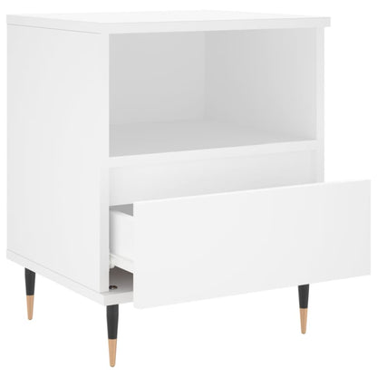 Bedside Cabinets 2 pcs White 40x35x50 cm Engineered Wood