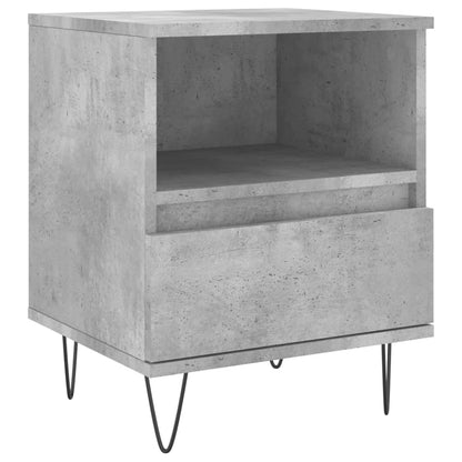 Bedside Cabinet Concrete Grey 40x35x50 cm Engineered Wood