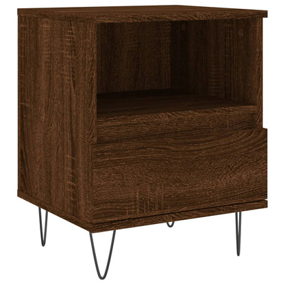 Bedside Cabinets 2 pcs Brown Oak 40x35x50 cm Engineered Wood