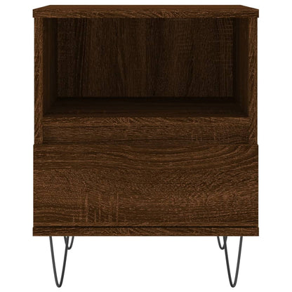 Bedside Cabinets 2 pcs Brown Oak 40x35x50 cm Engineered Wood