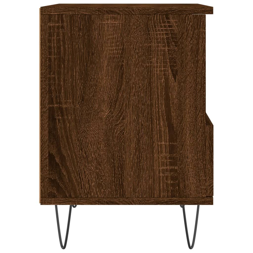 Bedside Cabinets 2 pcs Brown Oak 40x35x50 cm Engineered Wood