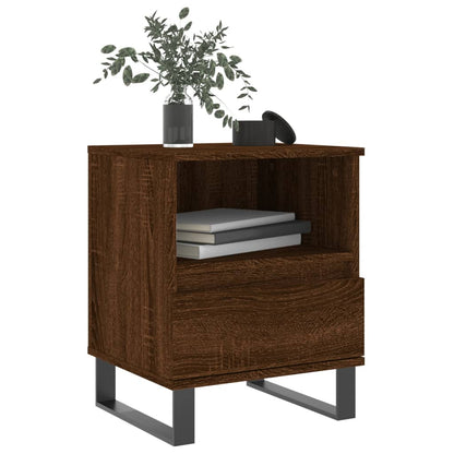 Bedside Cabinets 2 pcs Brown Oak 40x35x50 cm Engineered Wood