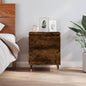 Bedside Cabinet Smoked Oak 40x35x50 cm Engineered Wood