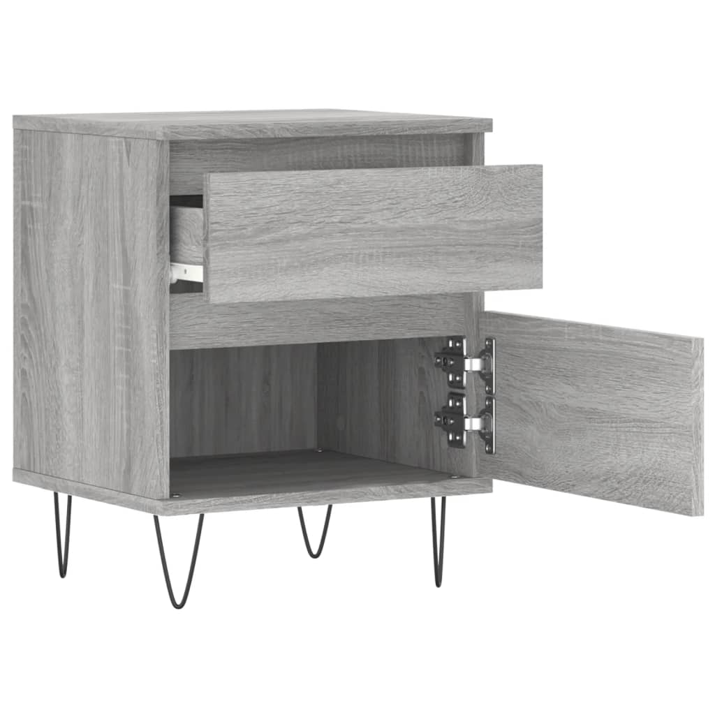 Bedside Cabinets 2 pcs Grey Sonoma 40x35x50 cm Engineered Wood