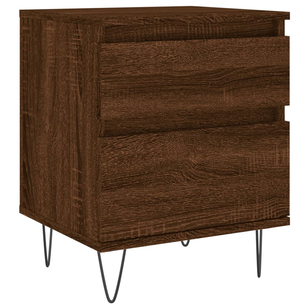 Bedside Cabinet Brown Oak 40x35x50 cm Engineered Wood