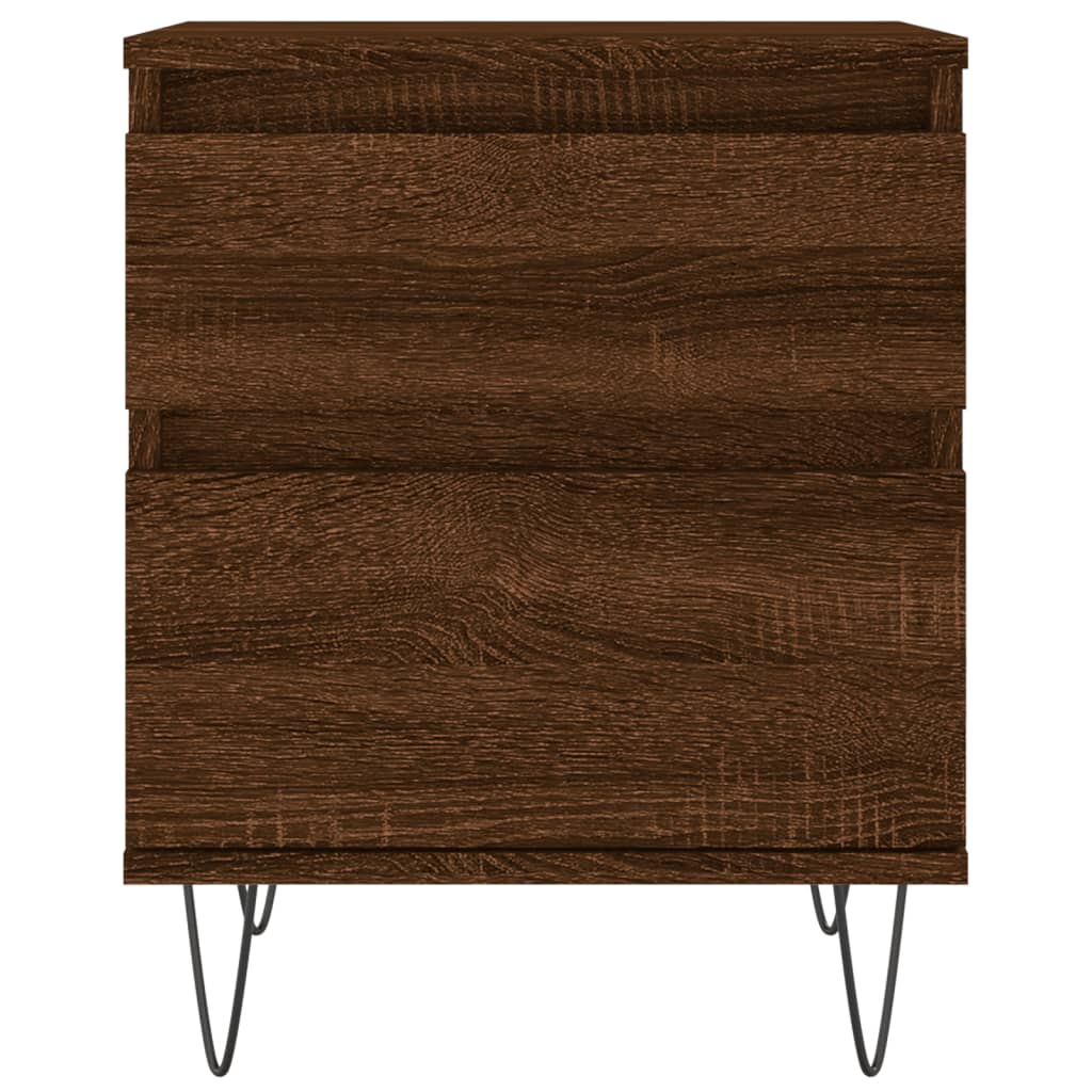 Bedside Cabinet Brown Oak 40x35x50 cm Engineered Wood