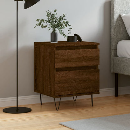 Bedside Cabinet Brown Oak 40x35x50 cm Engineered Wood