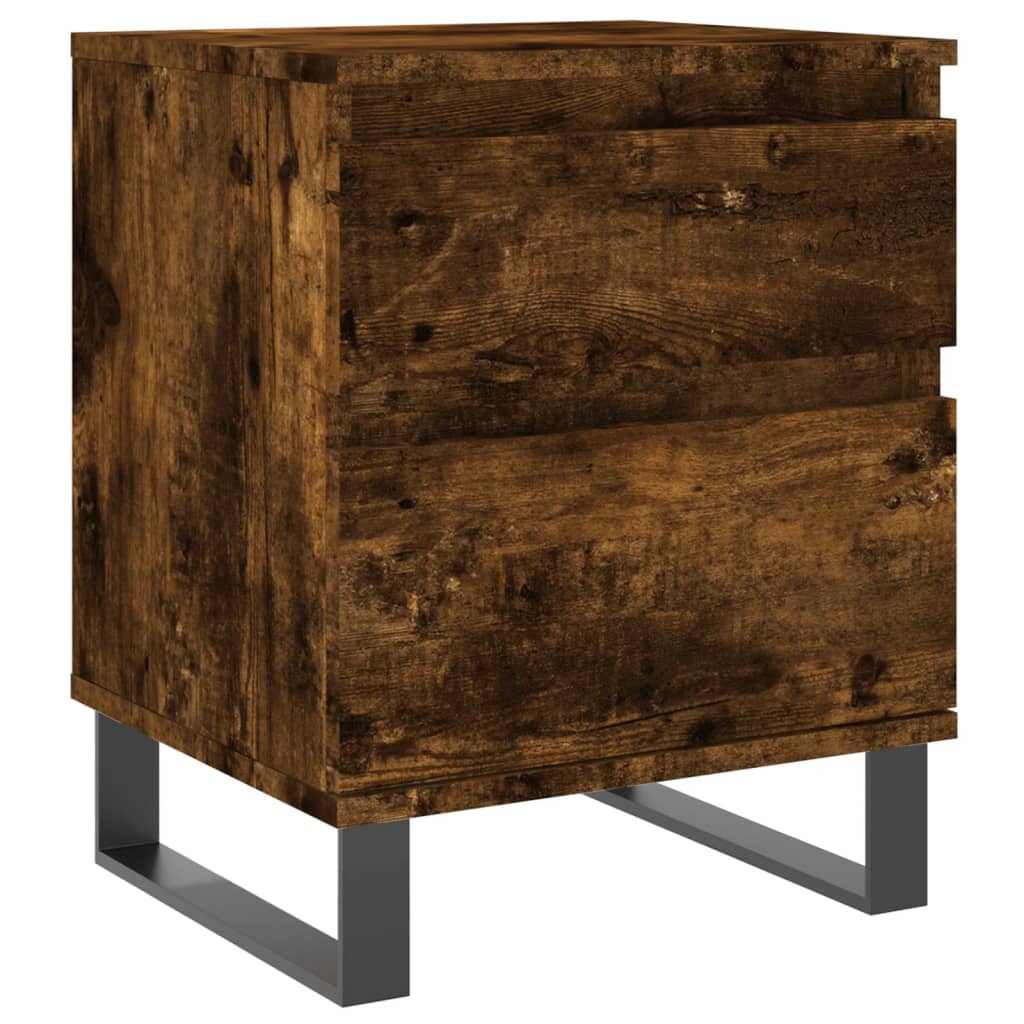 Bedside Cabinet Smoked Oak 40x35x50 cm Engineered Wood