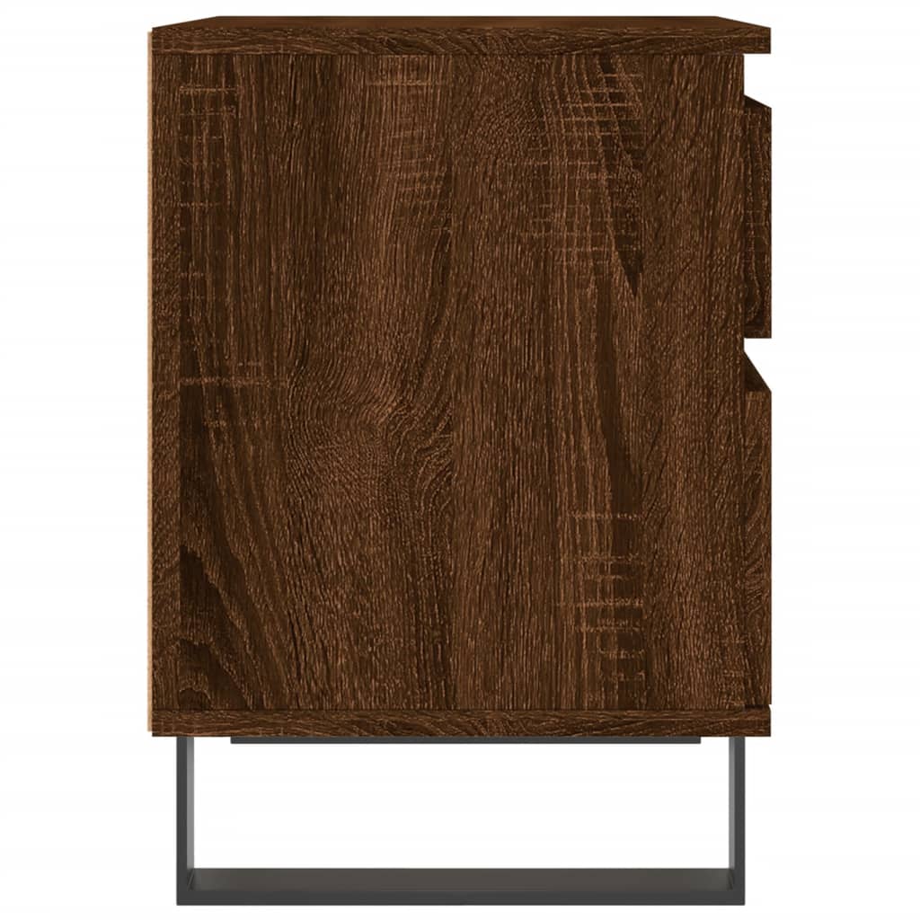 Bedside Cabinet Brown Oak 40x35x50 cm Engineered Wood