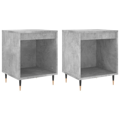 Bedside Cabinets 2 pcs Concrete Grey 40x35x50 cm Engineered Wood