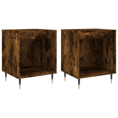 Bedside Cabinets 2 pcs Smoked Oak 40x35x50 cm Engineered Wood