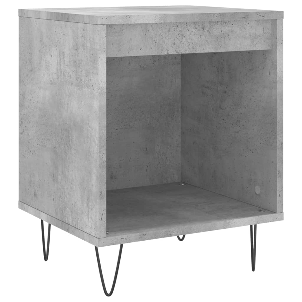 Bedside Cabinet Concrete Grey 40x35x50 cm Engineered Wood