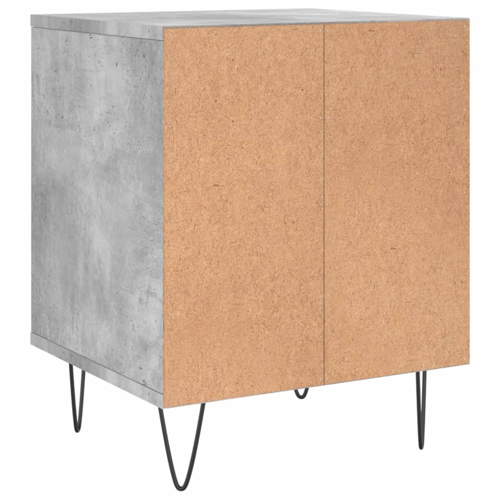 Bedside Cabinet Concrete Grey 40x35x50 cm Engineered Wood