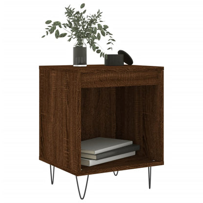 Bedside Cabinet Brown Oak 40x35x50 cm Engineered Wood