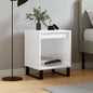 Bedside Cabinet High Gloss White 40x35x50 cm Engineered Wood