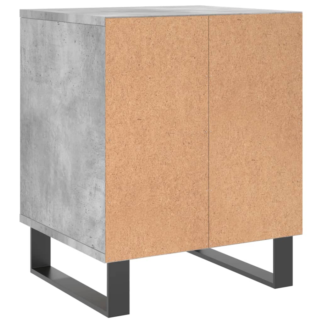 Bedside Cabinet Concrete Grey 40x35x50 cm Engineered Wood