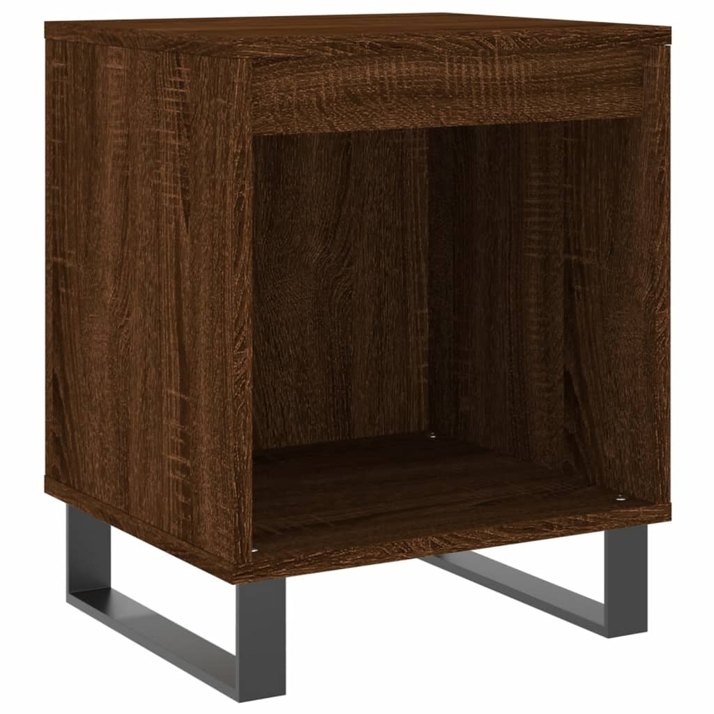 Bedside Cabinet Brown Oak 40x35x50 cm Engineered Wood