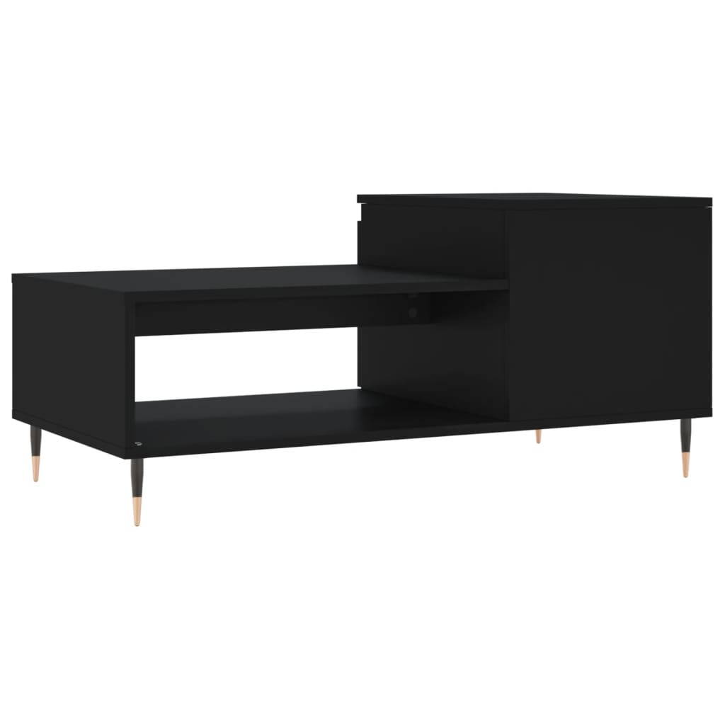 Coffee Table Black 100x50x45 cm Engineered Wood