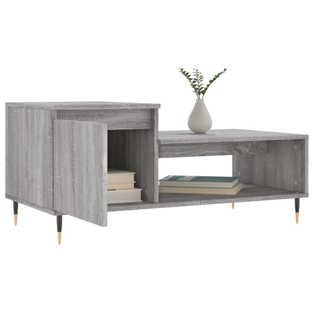 Coffee Table Grey Sonoma 100x50x45 cm Engineered Wood