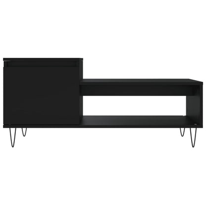 Coffee Table Black 100x50x45 cm Engineered Wood