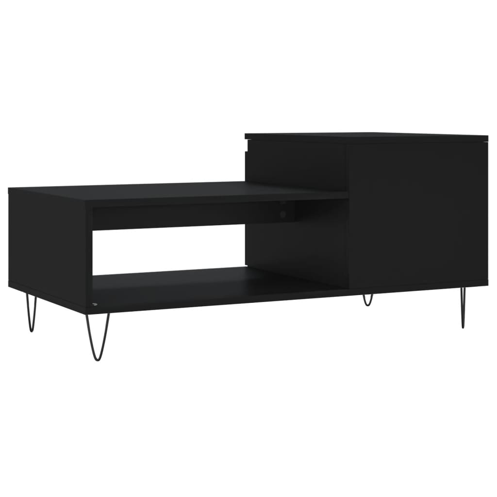 Coffee Table Black 100x50x45 cm Engineered Wood