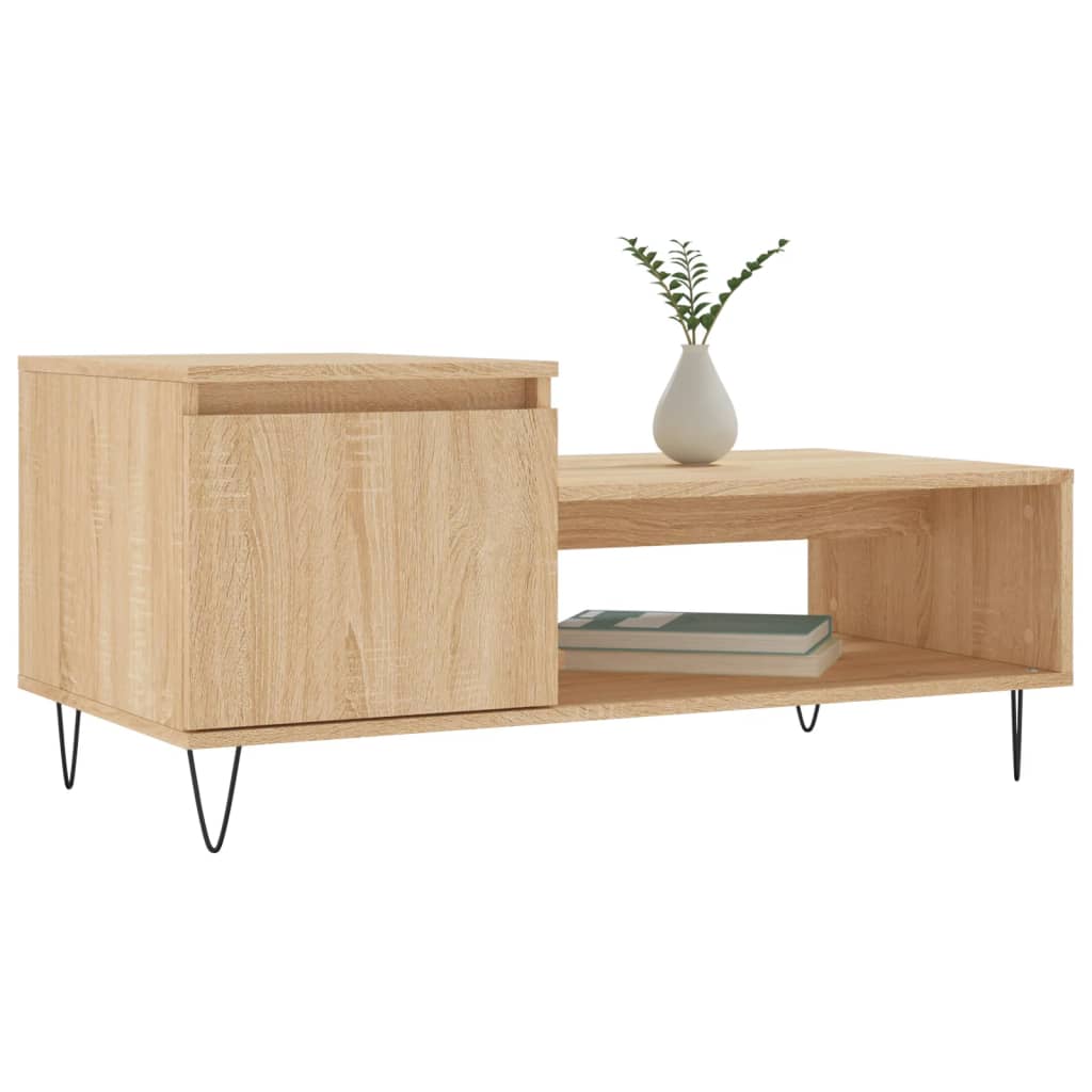 Coffee Table Sonoma Oak 100x50x45 cm Engineered Wood