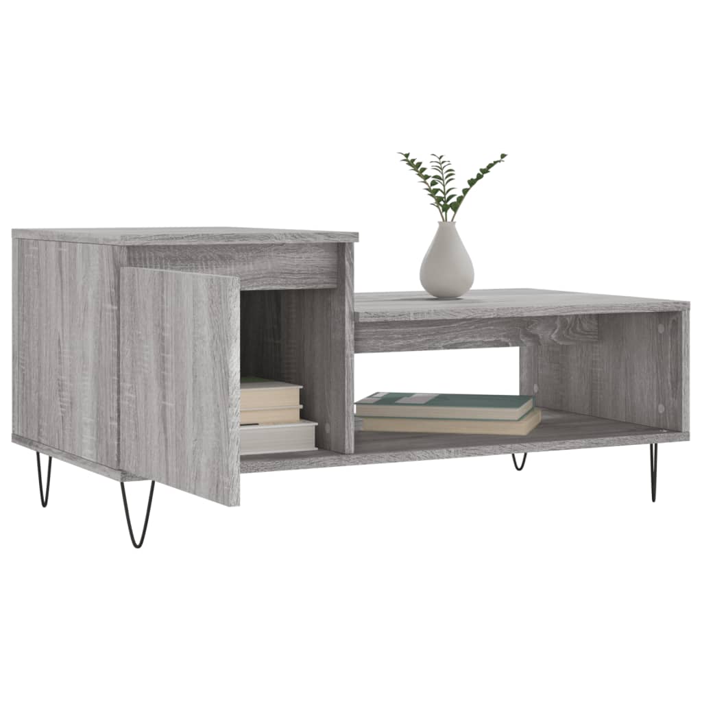 Coffee Table Grey Sonoma 100x50x45 cm Engineered Wood