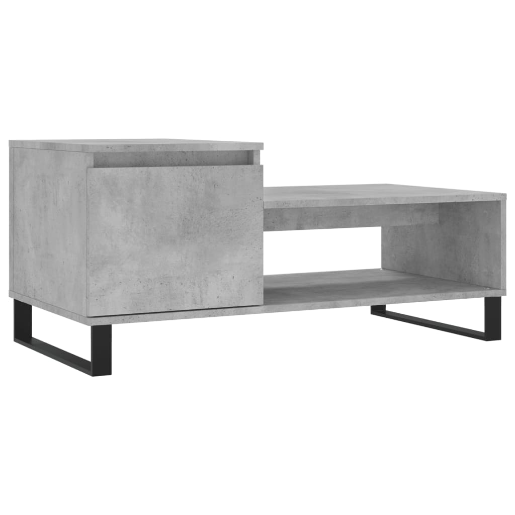 Coffee Table Concrete Grey 100x50x45 cm Engineered Wood