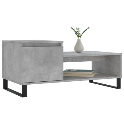 Coffee Table Concrete Grey 100x50x45 cm Engineered Wood