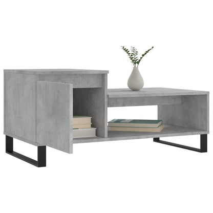 Coffee Table Concrete Grey 100x50x45 cm Engineered Wood